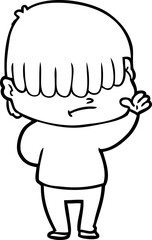 cartoon boy with untidy hair
