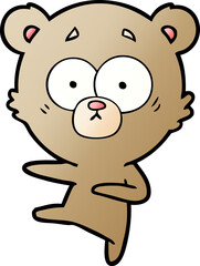 Obraz premium nervous dancing bear cartoon