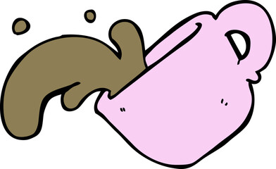 cartoon spilled coffee