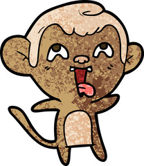 crazy cartoon monkey