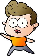 Fototapeta premium cartoon staring man