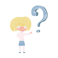 cartoon woman asking a question