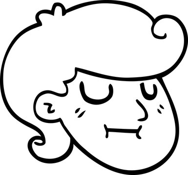 recommend clip art: line drawing cartoon happy blond boy