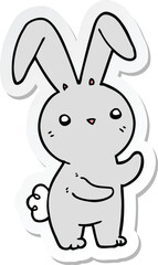 Obraz premium sticker of a cute cartoon rabbit