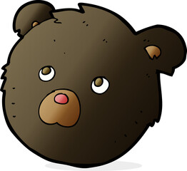 cartoon black bear face