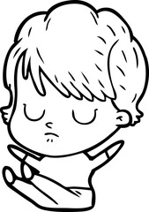 cartoon woman