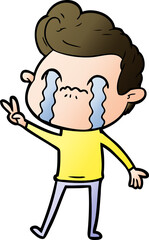 cartoon man crying