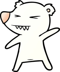 angry polar bear cartoon