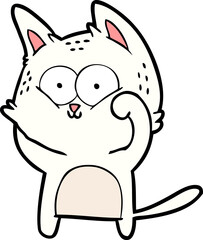 cartoon cat being cute