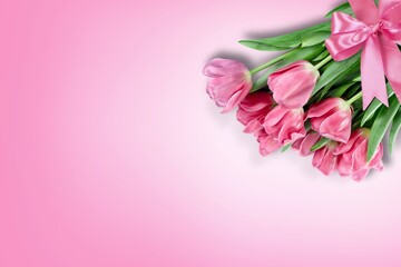 Fototapeta premium Beautiful fresh colored flowers on background