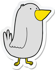 sticker of a cartoon bird