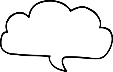 line drawing cartoon cloud speech bubble