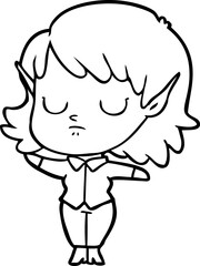 cartoon elf girl
