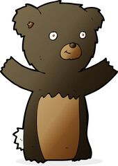 cartoon black bear cub