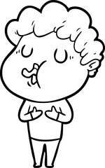 cartoon man singing