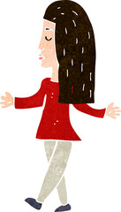 cartoon woman shrugging shoulders