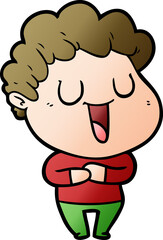 laughing cartoon man