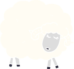 cartoon doodle sheep with horns