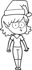 cartoon elf girl staring