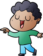 laughing cartoon man pointing