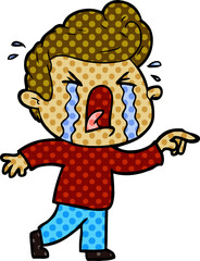 cartoon crying man