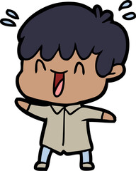 cartoon laughing boy