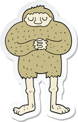 sticker of a cartoon bigfoot