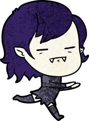 cartoon undead vampire girl running