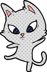 confused cartoon cat