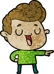 happy cartoon man