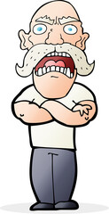 cartoon angry man