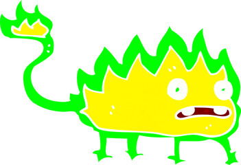 cartoon little fire demon
