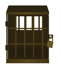 Cage metal bars. vector illustration