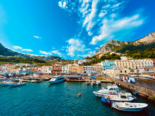 Capri, włoska wyspa  - obrazy, fototapety, plakaty