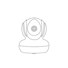 Cc tv camera line icons vector image. Video surveillance camera thin line icon Vector. Security Camera Icon Vector, cc tv vector symbol