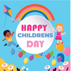 happy children's day poster