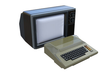 computer pc old immagine fondo trasparrete isolato