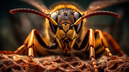 Photo sur Plexiglas Photographie macro wasp macro shot