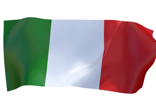 bandiera italiana fondo trasparente isolato 