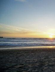 Watching the sunset in Pacifica, California