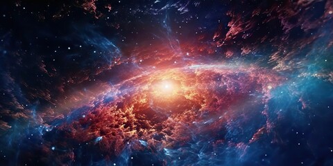 Fototapeta na wymiar AI Generated. AI Generative. Photo illustration of open outer space galaxy stars. Future adventures. Graphic Art