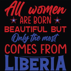 Fototapeta na wymiar Liberia t shirt design.