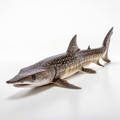 Naklejka premium ai generated Illustration sturgeon on white isolated background