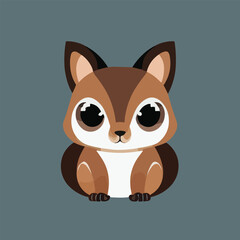 Cute vector illustration of a squirell. Great cartoon character