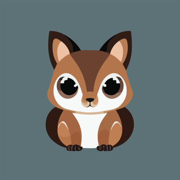 Cute vector illustration of a squirell. Great cartoon character