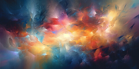 Obraz na płótnie Canvas Viele Farben in Rauch Optik kunstvoll verwirbelt als Hintergrund, ai generativ