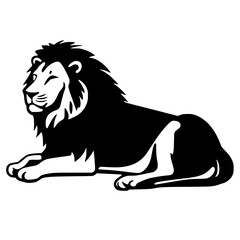 A Lion lying down, vector SVG