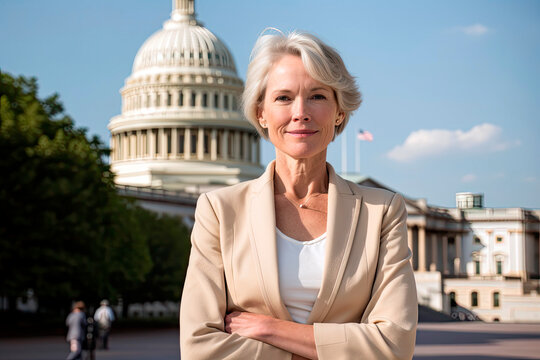 influential female senator, woman in profession, Generative AI