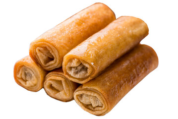 Pancakes wrapped with stuffing. Semi-finished product from pancakes