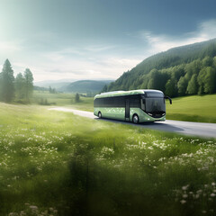 Hydrogen Fuel Cell Bus in a Rural Setting.